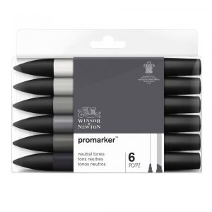 Zestaw Promarkerów Winsor&Newton, 6szt Neutral Tones